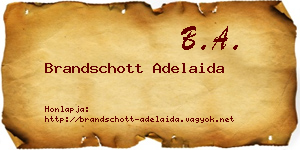 Brandschott Adelaida névjegykártya